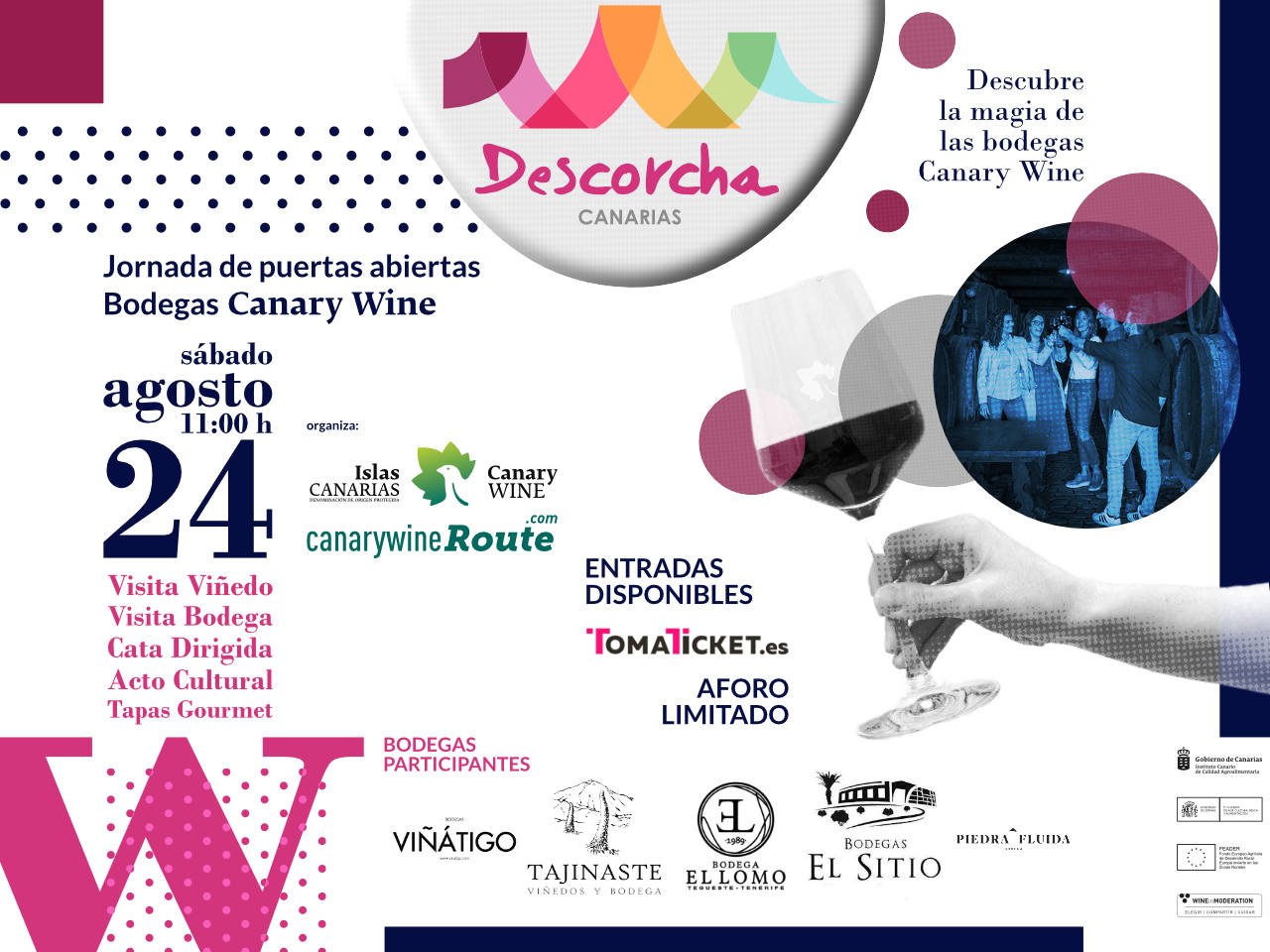 «Descorcha Canarias”, jornada de puertas abiertas para descubrir la magia de las bodegas de Canary Wine